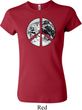 Ladies Peace Shirt Peace Earth Crewneck Tee T-Shirt