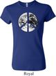 Ladies Peace Shirt Peace Earth Crewneck Tee T-Shirt