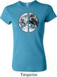 Ladies Peace Shirt Peace Earth Crewneck Tee T-Shirt