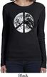 Ladies Peace Shirt Peace Earth Long Sleeve Tee T-Shirt