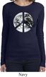 Ladies Peace Shirt Peace Earth Long Sleeve Tee T-Shirt