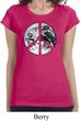 Ladies Peace Shirt Peace Earth Longer Length Tee T-Shirt