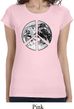Ladies Peace Shirt Peace Earth Longer Length Tee T-Shirt