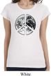 Ladies Peace Shirt Peace Earth Longer Length Tee T-Shirt