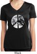 Ladies Peace Shirt Peace Earth Moisture Wicking V-neck Tee T-Shirt