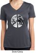 Ladies Peace Shirt Peace Earth Moisture Wicking V-neck Tee T-Shirt