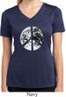 Ladies Peace Shirt Peace Earth Moisture Wicking V-neck Tee T-Shirt