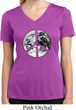 Ladies Peace Shirt Peace Earth Moisture Wicking V-neck Tee T-Shirt