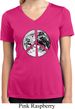 Ladies Peace Shirt Peace Earth Moisture Wicking V-neck Tee T-Shirt