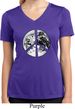 Ladies Peace Shirt Peace Earth Moisture Wicking V-neck Tee T-Shirt
