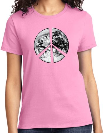 Ladies Peace Shirt Peace Earth Tee T-Shirt