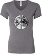 Ladies Peace Shirt Peace Earth V-neck Tee T-Shirt