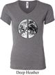 Ladies Peace Shirt Peace Earth V-neck Tee T-Shirt