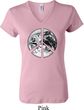 Ladies Peace Shirt Peace Earth V-neck Tee T-Shirt