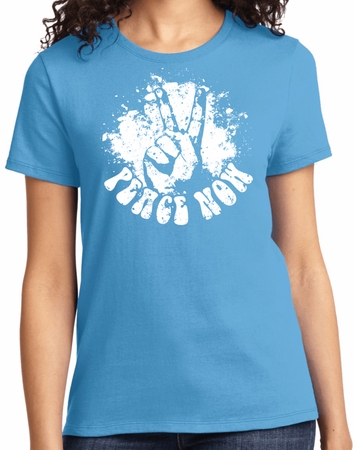 Ladies Peace Shirt Peace Now Tee T-Shirt
