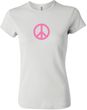 Ladies Peace Shirt Pink Peace Crewneck Tee T-Shirt