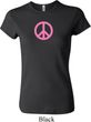 Ladies Peace Shirt Pink Peace Crewneck Tee T-Shirt