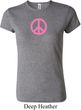 Ladies Peace Shirt Pink Peace Crewneck Tee T-Shirt