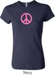 Ladies Peace Shirt Pink Peace Crewneck Tee T-Shirt