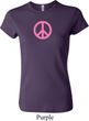 Ladies Peace Shirt Pink Peace Crewneck Tee T-Shirt