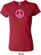 Ladies Peace Shirt Pink Peace Crewneck Tee T-Shirt