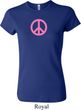 Ladies Peace Shirt Pink Peace Crewneck Tee T-Shirt