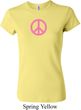 Ladies Peace Shirt Pink Peace Crewneck Tee T-Shirt
