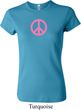 Ladies Peace Shirt Pink Peace Crewneck Tee T-Shirt