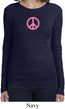 Ladies Peace Shirt Pink Peace Long Sleeve Tee T-Shirt