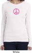 Ladies Peace Shirt Pink Peace Long Sleeve Tee T-Shirt