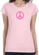 Ladies Peace Shirt Pink Peace Longer Length Tee T-Shirt