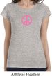 Ladies Peace Shirt Pink Peace Longer Length Tee T-Shirt
