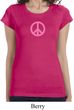 Ladies Peace Shirt Pink Peace Longer Length Tee T-Shirt