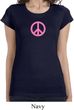 Ladies Peace Shirt Pink Peace Longer Length Tee T-Shirt