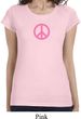 Ladies Peace Shirt Pink Peace Longer Length Tee T-Shirt