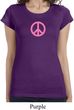 Ladies Peace Shirt Pink Peace Longer Length Tee T-Shirt