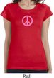 Ladies Peace Shirt Pink Peace Longer Length Tee T-Shirt