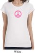 Ladies Peace Shirt Pink Peace Longer Length Tee T-Shirt