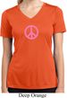 Ladies Peace Shirt Pink Peace Moisture Wicking V-neck Tee