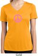 Ladies Peace Shirt Pink Peace Moisture Wicking V-neck Tee
