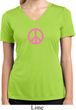 Ladies Peace Shirt Pink Peace Moisture Wicking V-neck Tee