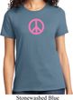 Ladies Peace Shirt Pink Peace Tee T-Shirt