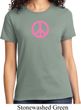 Ladies Peace Shirt Pink Peace Tee T-Shirt