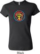Ladies Peace Shirt Psychedelic Peace Crewneck Tee T-Shirt