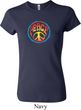 Ladies Peace Shirt Psychedelic Peace Crewneck Tee T-Shirt