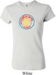 Ladies Peace Shirt Psychedelic Peace Crewneck Tee T-Shirt