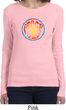 Ladies Peace Shirt Psychedelic Peace Long Sleeve Tee T-Shirt