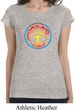Ladies Peace Shirt Psychedelic Peace Longer Length Tee T-Shirt
