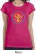 Ladies Peace Shirt Psychedelic Peace Longer Length Tee T-Shirt