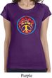 Ladies Peace Shirt Psychedelic Peace Longer Length Tee T-Shirt
